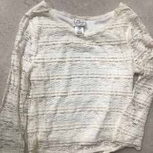 Belle Du Jour Long Sleeve Lace Top